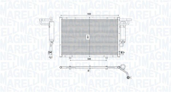 Kondensatorius, oro kondicionierius MAGNETI MARELLI 350203754000