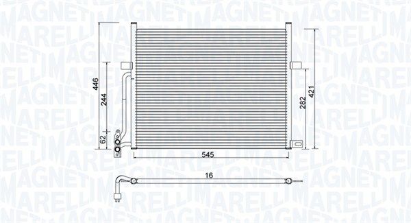 Kondensatorius, oro kondicionierius MAGNETI MARELLI 350203776000