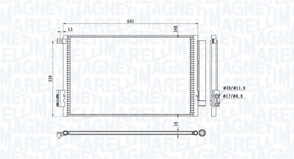 Kondensatorius, oro kondicionierius MAGNETI MARELLI 350203814000