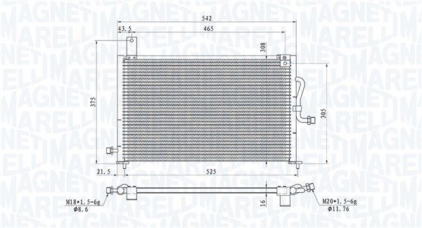 Kondensatorius, oro kondicionierius MAGNETI MARELLI 350203885000