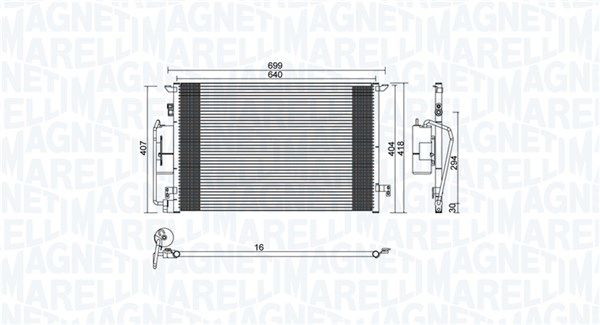 Kondensatorius, oro kondicionierius MAGNETI MARELLI 350203892000