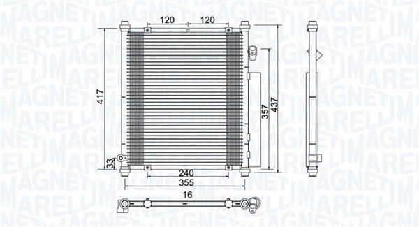 Kondensatorius, oro kondicionierius MAGNETI MARELLI 350203907000