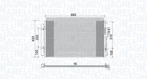 Kondensatorius, oro kondicionierius MAGNETI MARELLI 350203978000