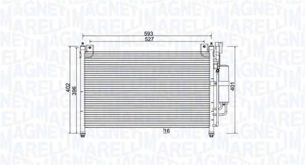 Конденсатор, система кондиціонування повітря MAGNETI MARELLI 350203989000