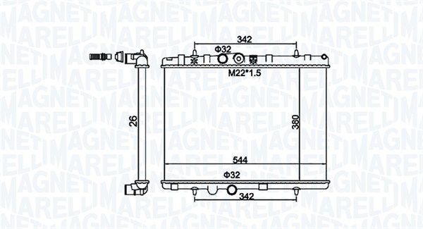 Radiatorius, variklio aušinimas MAGNETI MARELLI 350213156100