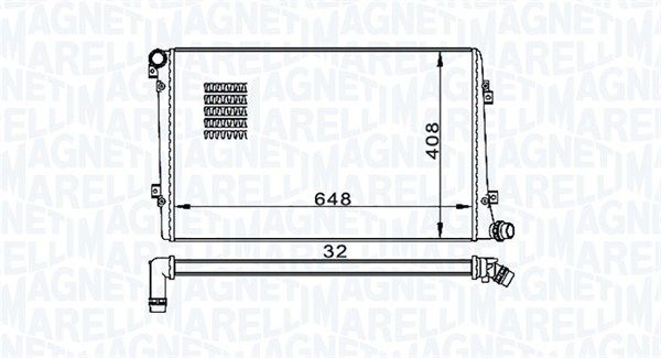 Радіатор, система охолодження двигуна MAGNETI MARELLI 350213157300