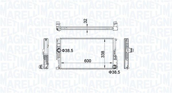 Radiatorius, variklio aušinimas MAGNETI MARELLI 350213159600