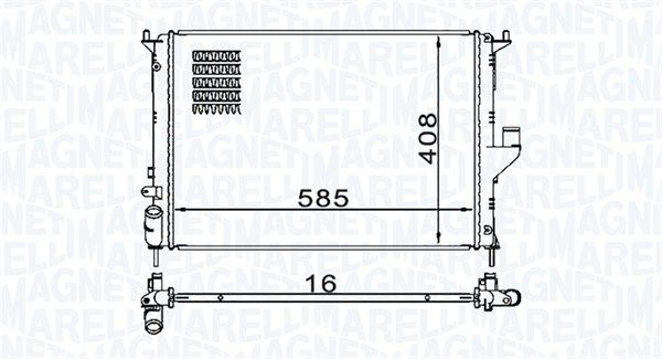 Radiatorius, variklio aušinimas MAGNETI MARELLI 350213160900