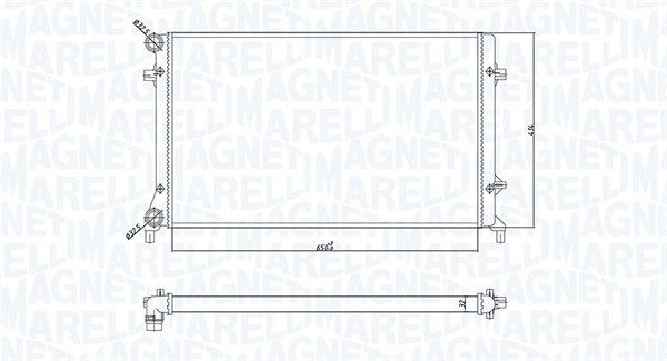 Radiatorius, variklio aušinimas MAGNETI MARELLI 350213166900