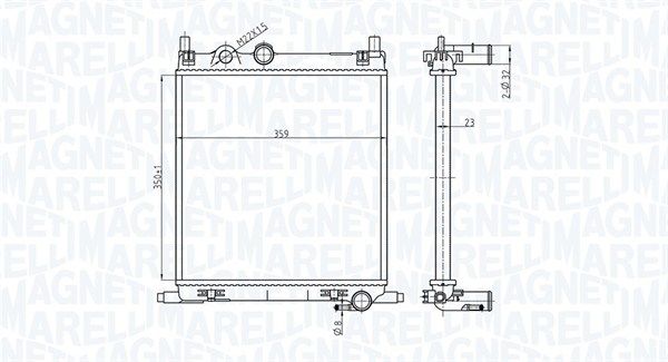 Radiatorius, variklio aušinimas MAGNETI MARELLI 350213167500