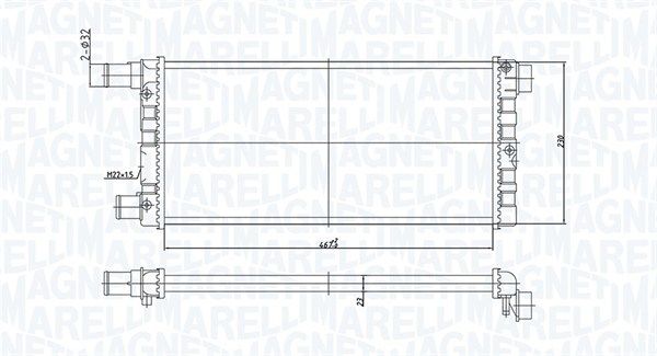 Radiatorius, variklio aušinimas MAGNETI MARELLI 350213185200