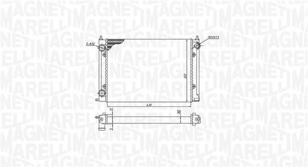 Radiatorius, variklio aušinimas MAGNETI MARELLI 350213187400