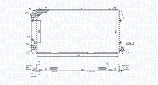 Radiatorius, variklio aušinimas MAGNETI MARELLI 350213188700