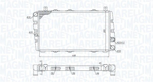 Radiatorius, variklio aušinimas MAGNETI MARELLI 350213189700