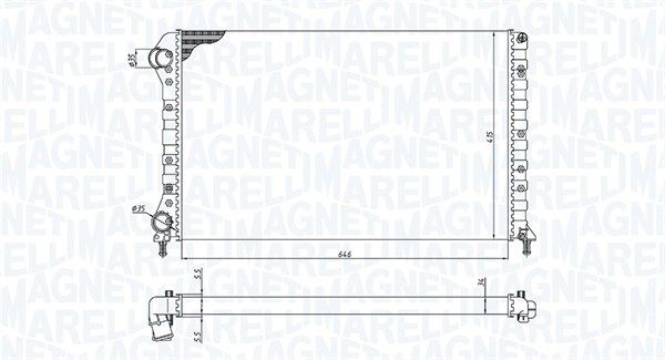 Radiatorius, variklio aušinimas MAGNETI MARELLI 350213194400