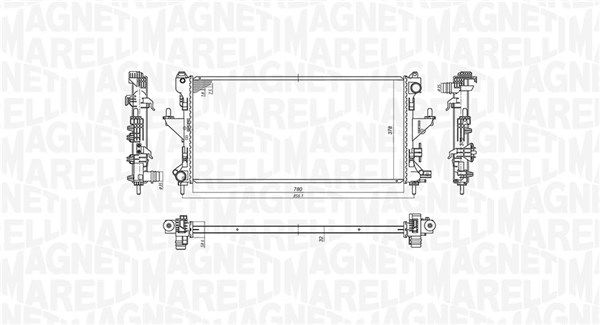 Radiatorius, variklio aušinimas MAGNETI MARELLI 350213198200