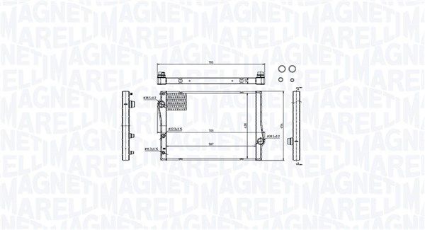 Radiatorius, variklio aušinimas MAGNETI MARELLI 350213214700