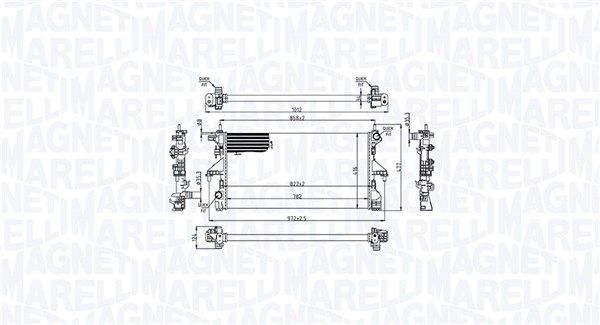 Радіатор, система охолодження двигуна MAGNETI MARELLI 350213215200