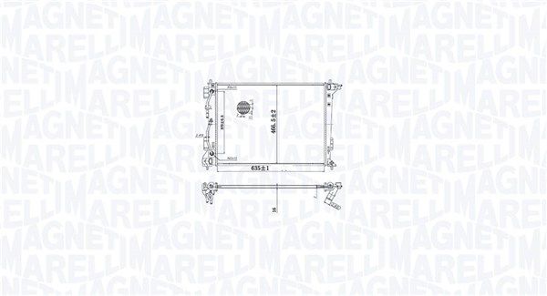 Radiator, engine cooling MAGNETI MARELLI 350213216100