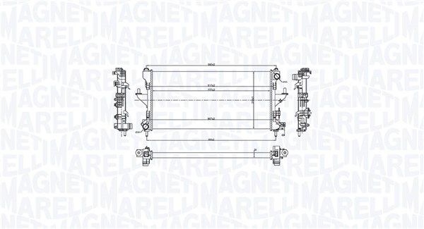 Radiatorius, variklio aušinimas MAGNETI MARELLI 350213216900