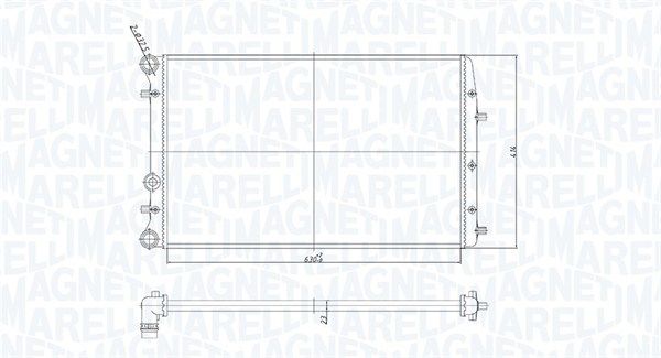 Radiatorius, variklio aušinimas MAGNETI MARELLI 350213841000