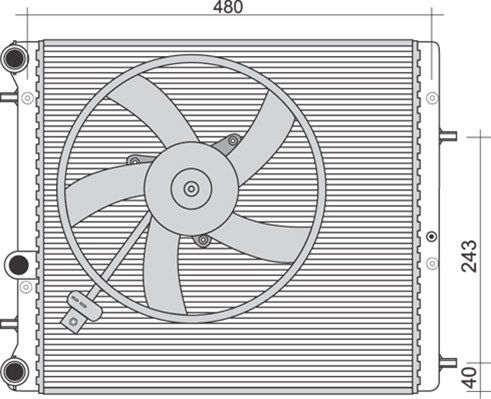 Radiatorius, variklio aušinimas MAGNETI MARELLI 350213851000