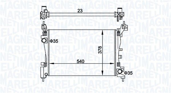 Radiatorius, variklio aušinimas MAGNETI MARELLI 350213899000