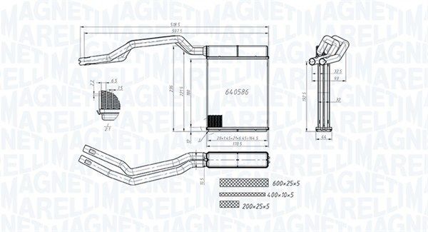 Šilumokaitis, salono šildymas MAGNETI MARELLI 350218453000