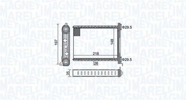 Šilumokaitis, salono šildymas MAGNETI MARELLI 350218464000
