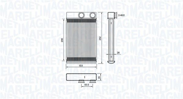 Šilumokaitis, salono šildymas MAGNETI MARELLI 350218478000