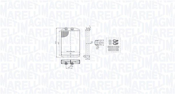 Heat Exchanger, interior heating MAGNETI MARELLI 350218519000