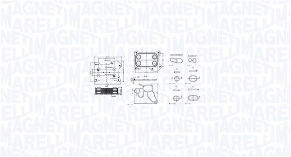 Refroidisseur d'huile, huile moteur MAGNETI MARELLI 350300001300