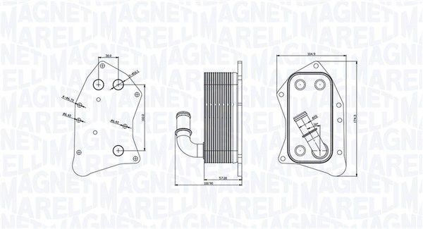 Alyvos aušintuvas, variklio alyva MAGNETI MARELLI 350300002300