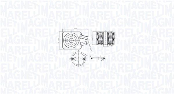 Alyvos aušintuvas, variklio alyva MAGNETI MARELLI 350300003200