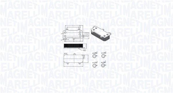 Охолоджувач оливи, моторна олива MAGNETI MARELLI 350300003700