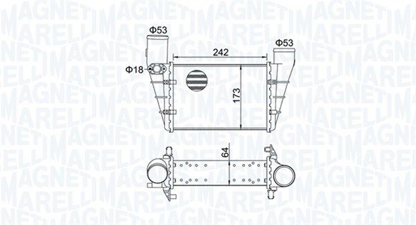Охолоджувач наддувального повітря MAGNETI MARELLI 351319204070