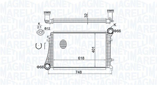 Охолоджувач наддувального повітря MAGNETI MARELLI 351319204240