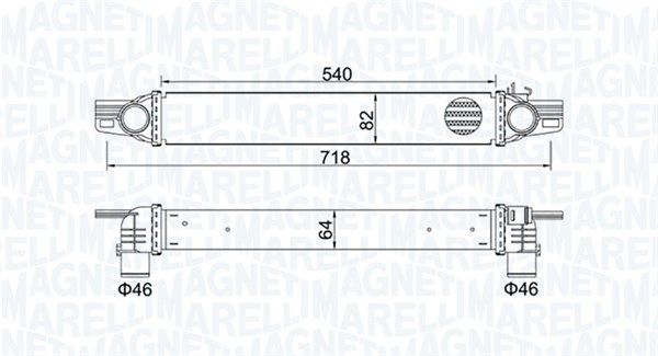 Charge Air Cooler MAGNETI MARELLI 351319204360
