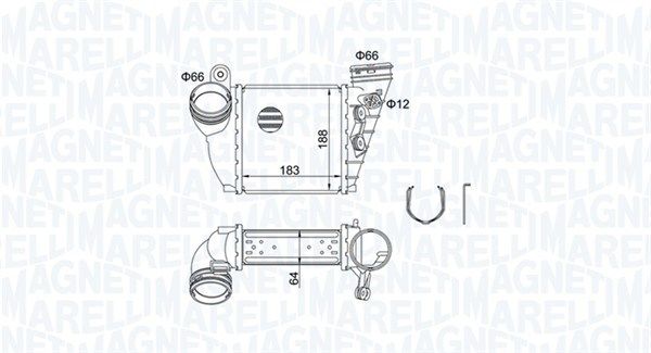 Refroidisseur d'air de suralimentation MAGNETI MARELLI 351319204870