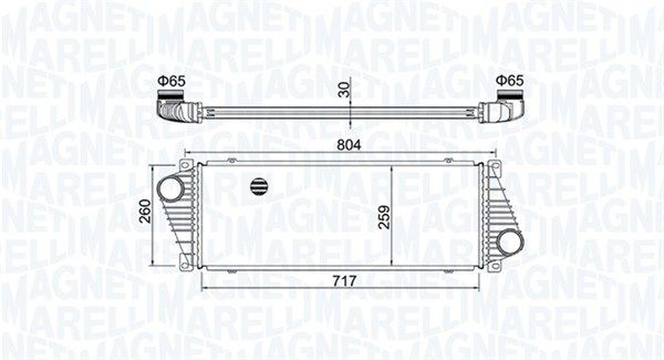 Tarpinis suslėgto oro aušintuvas, kompresorius MAGNETI MARELLI 351319205020