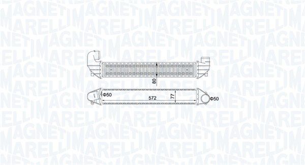 Tarpinis suslėgto oro aušintuvas, kompresorius MAGNETI MARELLI 351319205270