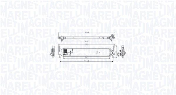 Tarpinis suslėgto oro aušintuvas, kompresorius MAGNETI MARELLI 351319206060