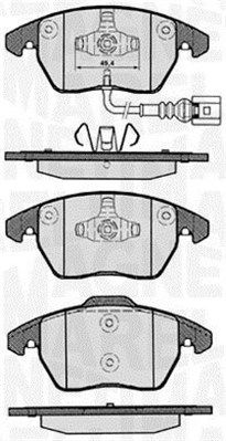 Brake Pad Set, disc brake MAGNETI MARELLI 363916060135