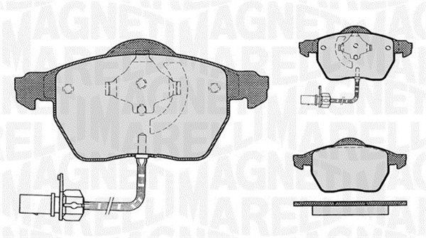 Brake Pad Set, disc brake MAGNETI MARELLI 363916060142