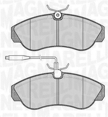 Brake Pad Set, disc brake MAGNETI MARELLI 363916060184