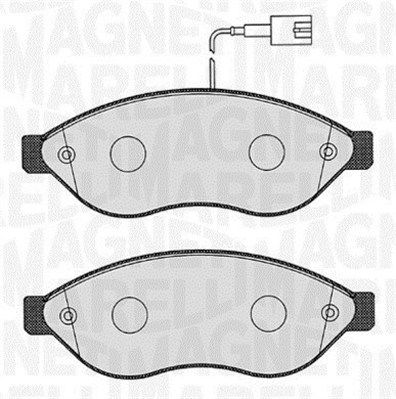 Комплект гальмівних накладок, дискове гальмо MAGNETI MARELLI 363916060189