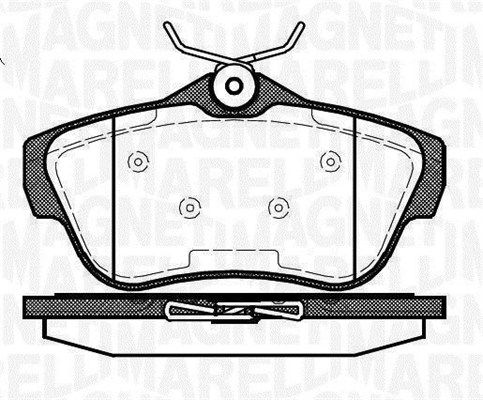 Brake Pad Set, disc brake MAGNETI MARELLI 363916060194