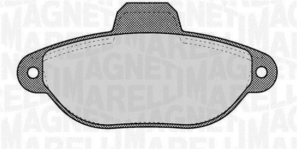 Brake Pad Set, disc brake MAGNETI MARELLI 363916060220