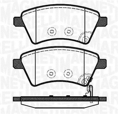 Brake Pad Set, disc brake MAGNETI MARELLI 363916060241