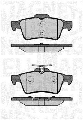 Brake Pad Set, disc brake MAGNETI MARELLI 363916060243